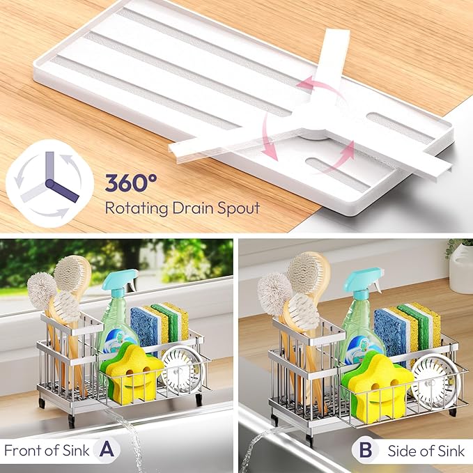 SWTYMIKI Sink Caddy Sponge Holder