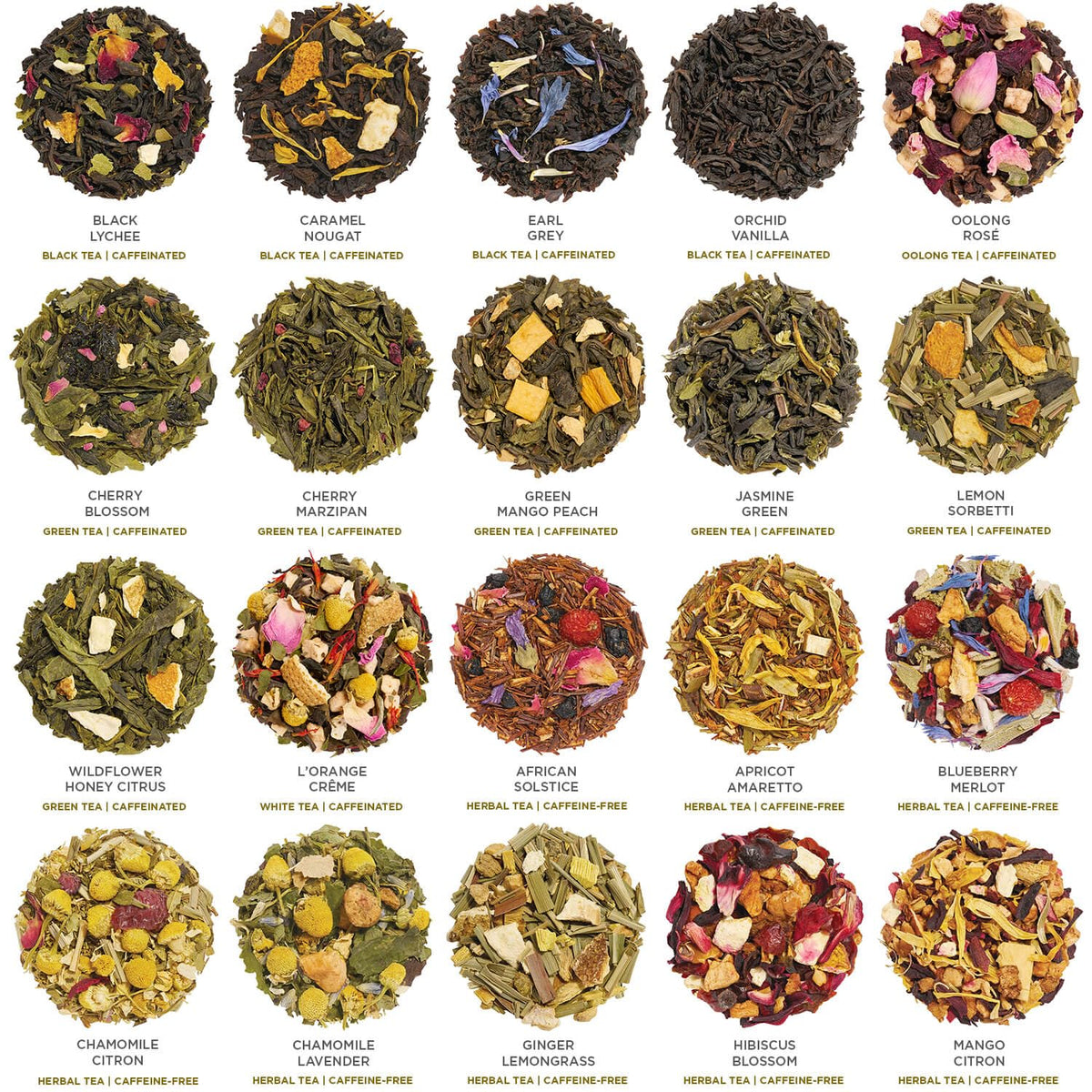 Tea Forte Premium Tea Chest Presentation Box Gift Set Sampler, 40 Count Individually Wrapped Handcrafted Pyramid Tea Infuser Bags, Jubilee