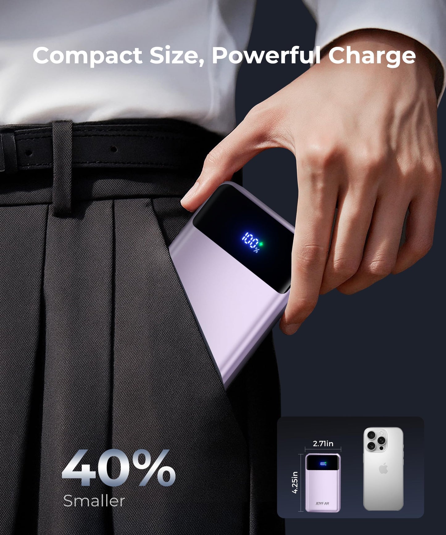 Portable-Charger-Power-Bank Travel Essentials Battery Pack USB C 30000mAh Built in Cable 22.5W Phone Fast Charging Powerbank Compatible with iPhone 16 15 14 13 12 11 iPad Samsung Google Xiaomi