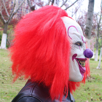 Quligeta Scary Evil Killer Joker Clown Latex Mask Halloween Horror Cosplay Costume Prop For Adults