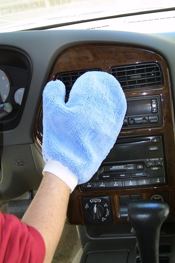 Eurow Microfiber Terry Weave Dusting & Polishing Mitt, Scratch-Free, Ultra-Soft