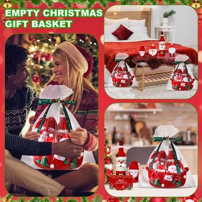 Ferrochef 7 Pcs Christmas Gifts Set for Women 2026 Christmas Gifts Basket with Santa Themed Mug Plush Doll Blanket Wine Bottle Cooler Holiday Card Merry Xmas Gift for Mom Coworker Friend Wife Sister