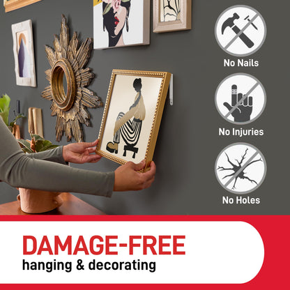 Command Picture Hanging Strips, Value Pack - 8 Pairs of Medium (16 Strips), 8 Pairs of Large (16 Strips) - For Pictures, Frames, Mirrors, Wall décor - Damage Free Hanging
