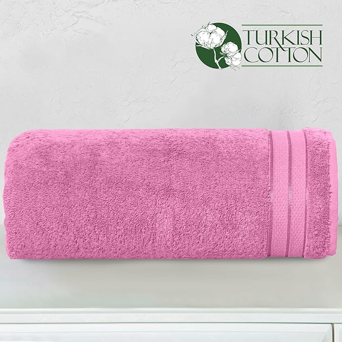 Elegant Comfort Three Line Popcorn Extra Large Luxury Bath Towel