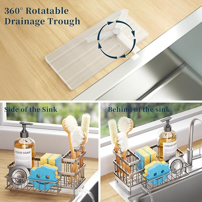 Consuemst Sponge Holder for Kitchen Sink