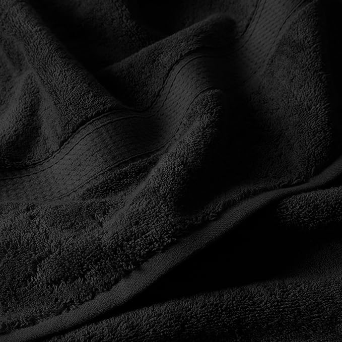 SUPERIOR Solid Egyptian Cotton Towel Set, Washcloths 13” x 13”, Hand Towels 20”