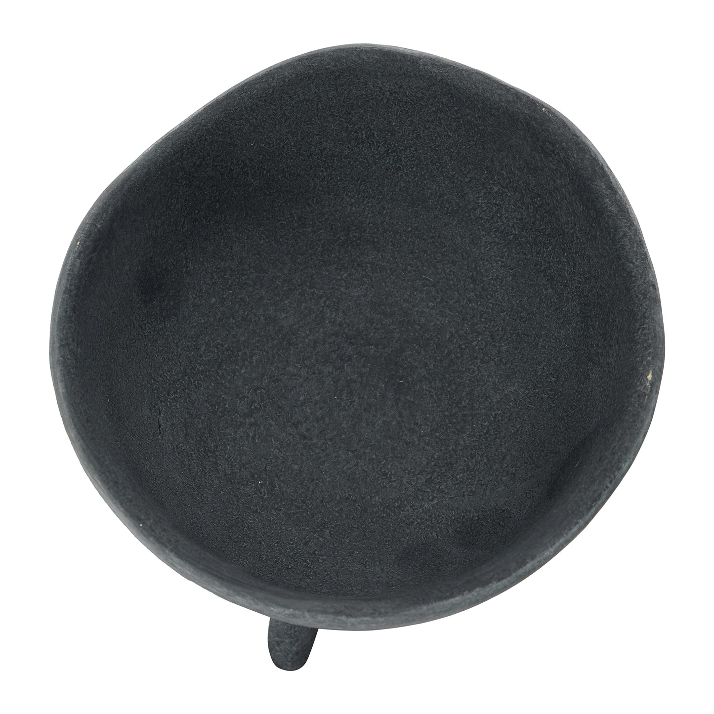 Creative Co-Op Boho Terracotta Footed Bowl, Slate Grey