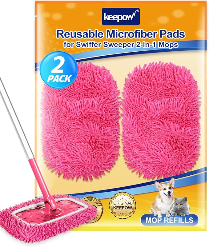 Reusable Microfiber Mop Pads Compatible