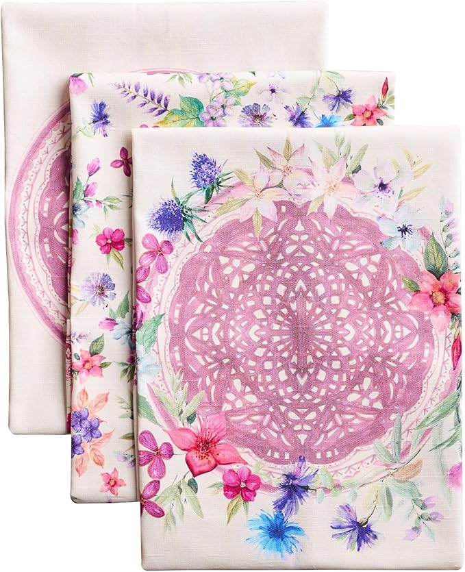 Maison d' Hermine Kitchen Towels Set of 3 100% Cotton 27.50" x 20" Reusable