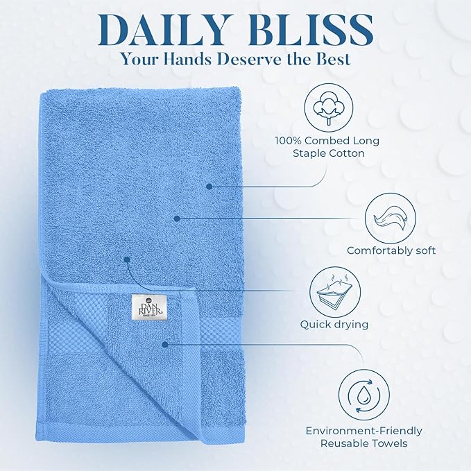 DAN RIVER 6-Pack Premium Hand Towels