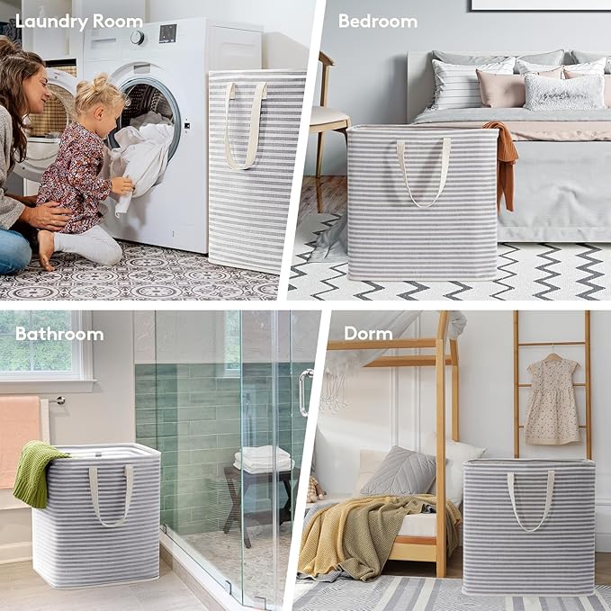 Lifewit 3 Pack Laundry Hamper Large Collapsible Laundry Baskets, Freestanding