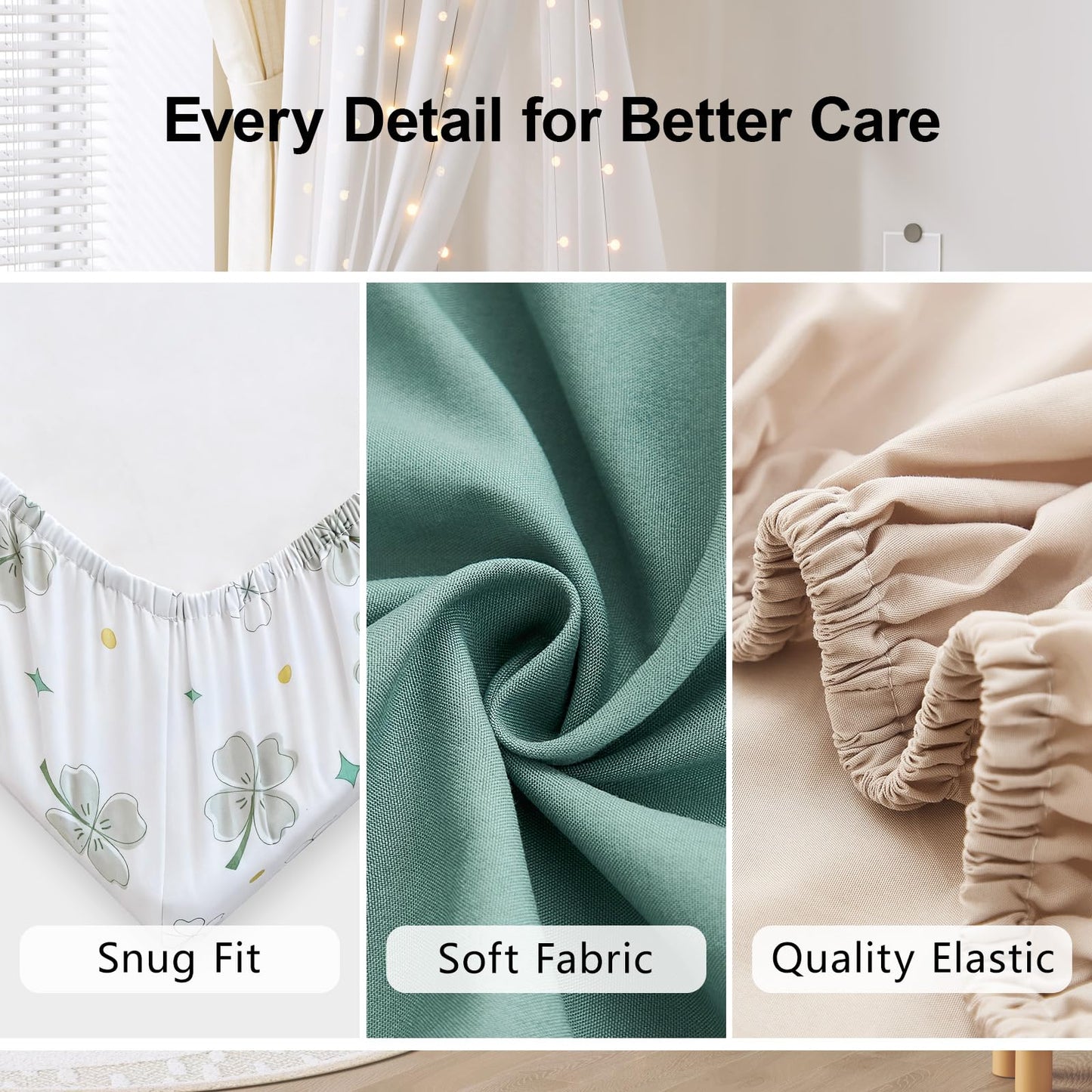 4 Pack Baby Crib Sheets for Boys Girls - Ultra Soft & Skin-Friendly Fitted Crib Sheet for Standard Crib and Toddler Mattress, 52"x28"(Green)