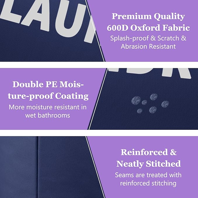2Pcs 95L Collapsible Laundry Basket