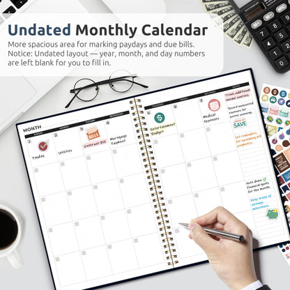 Budget Planner - Monthly Budget Book with Expense Tracker Notebook, Undated Bill Organizer & Finance Planner to Take Control of Your Money, Account Book to Manage Your Finances-Garden of Whimsy