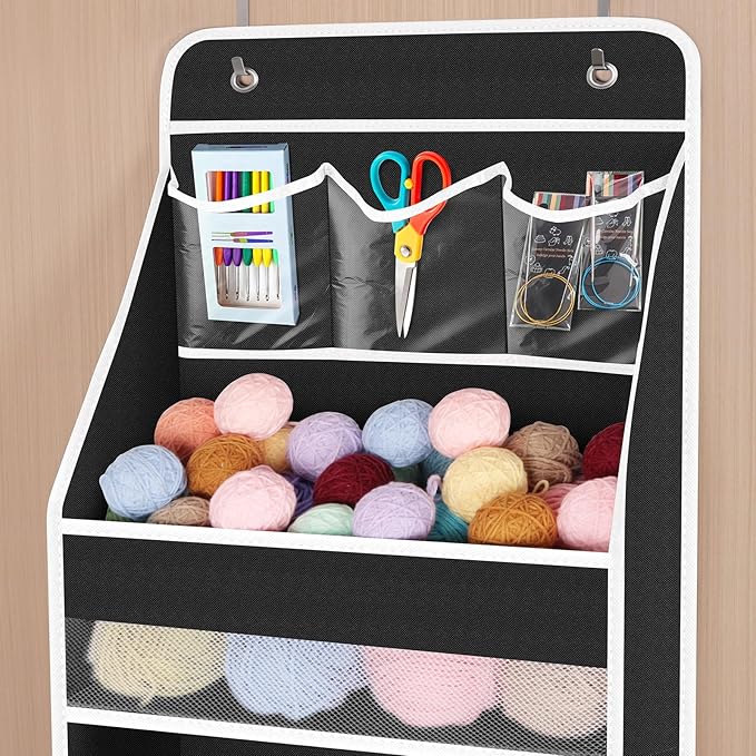Univivi 6-Shelf Over Door Hanging Organizer Fabric Baby Door Storage