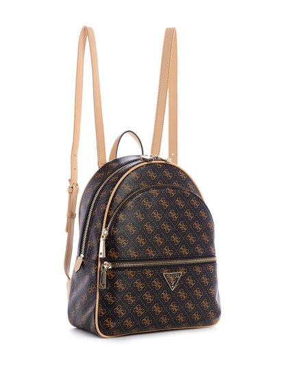 GUESS Women's Manhattan Large Backpack, Brown, One Size