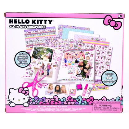 Hello Kitty All-in-One DIY , Design Your Own Scrapbook with Over 250 Essentials, Great Hello Kitty Toys for Weekend Activity, Photo & Keepsake Album for Kids Ages 5, 6, 7, 8, 9, Small, Multicolor