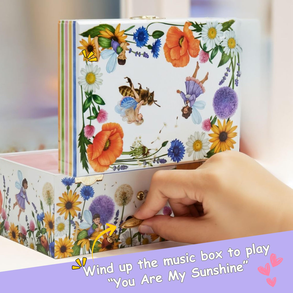 ABI + OLIE Kids Musical Fairy Jewelry Box for Girls - Fairy Toys - A Music Box for Girls