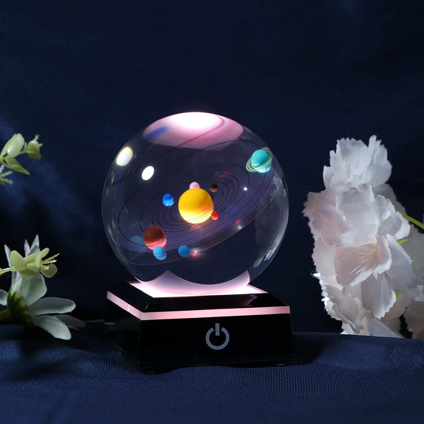 Qianwei 3D Solar System Model Crystal Ball Astronomy Gifts Men Space Decor