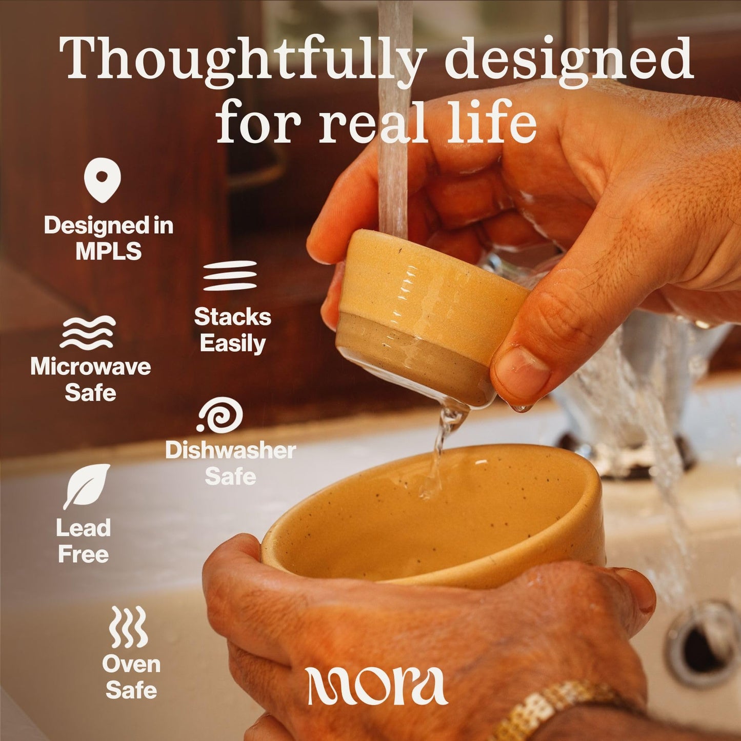 Mora Nano Ramekins Set of 4, 2oz Ceramic Pottery Sauce Cups - Microwave, Oven and Dishwasher Safe - Liquorice