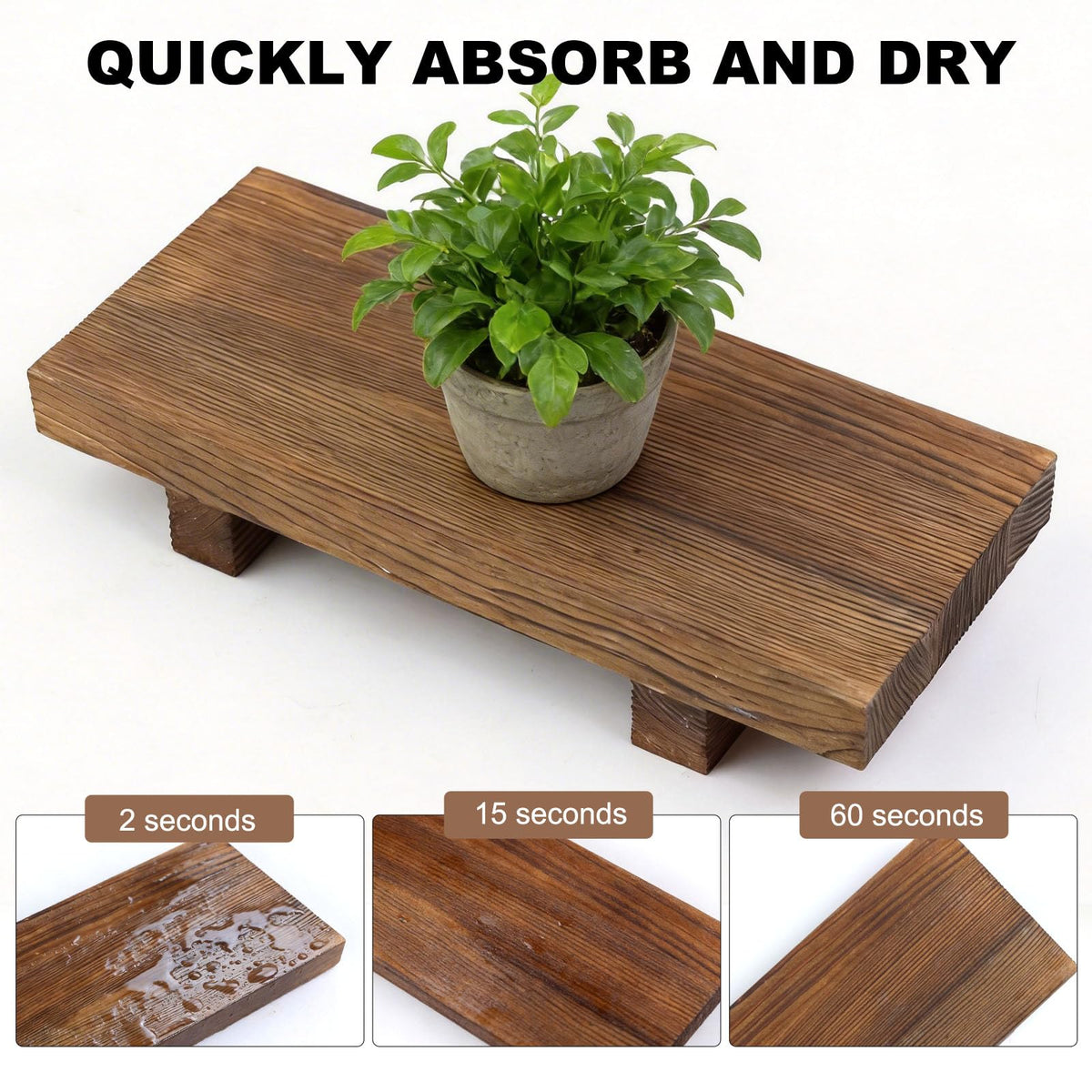 Klunk Wood Display Riser Set of 3, Rustic Farmhouse Countertop Stands