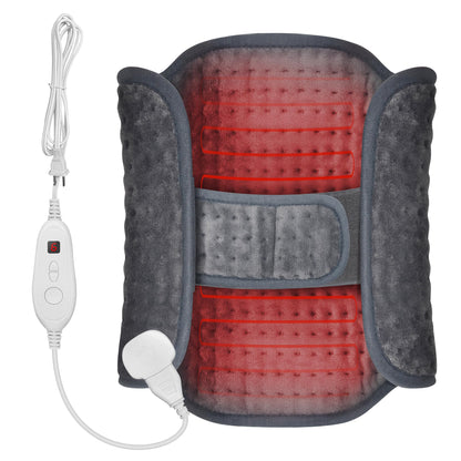 Snailax Heating Pad & Foot Warmer with 6 Temperature Settings & Auto Shut Off, 17”x33”, Washable Fast Heated Pads for Back Pain Relief,Abdomen,Feet,Back,Cramp(Grey)