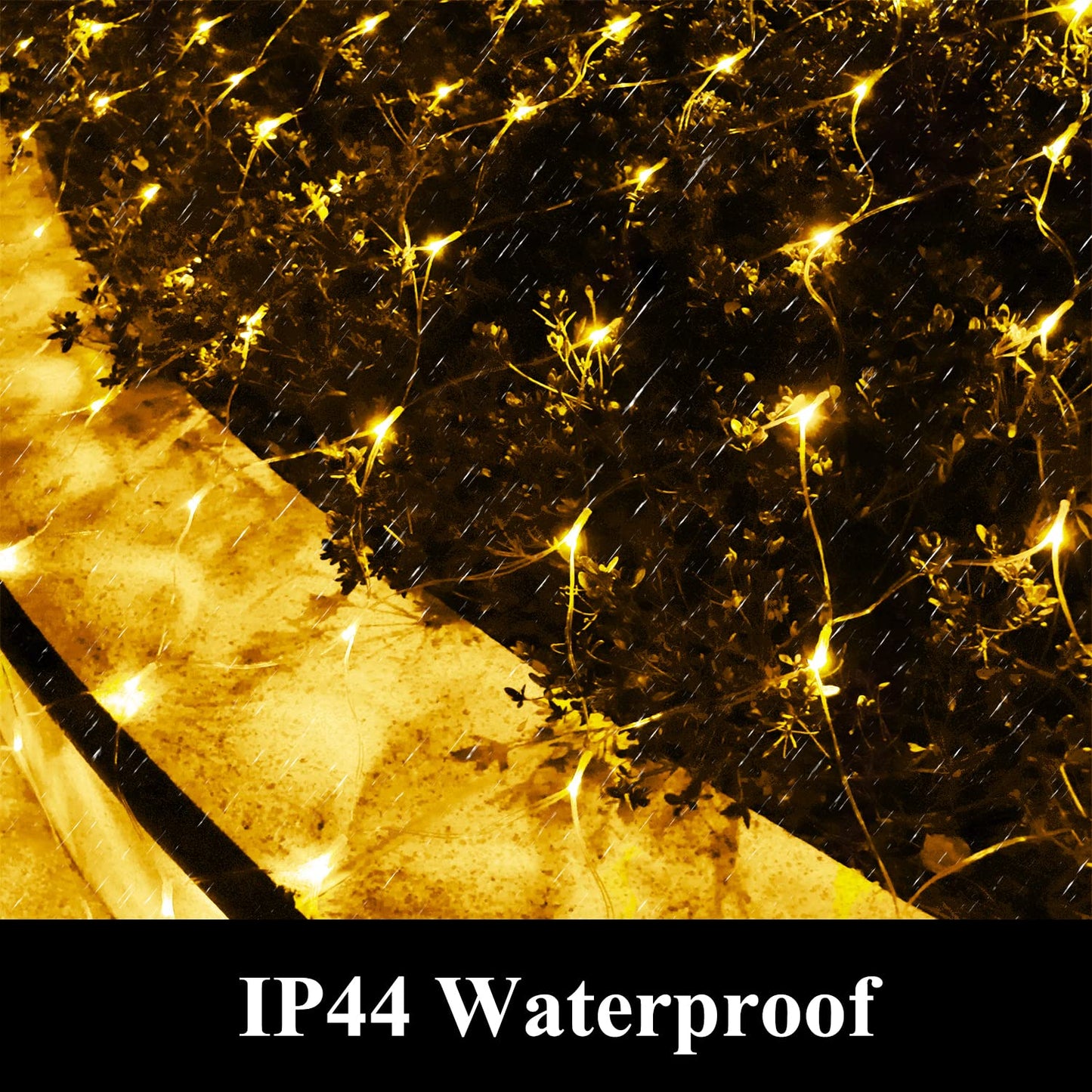 Vicila Net Light Mesh Lights, 240LED Timer Tree Warp Fairy Lights Outdoor Pulg in Hanging String Light for Christmas, Halloween, Garden, Walkway, Bushes Decor-9.8ft x 6.6ft(Warm White)