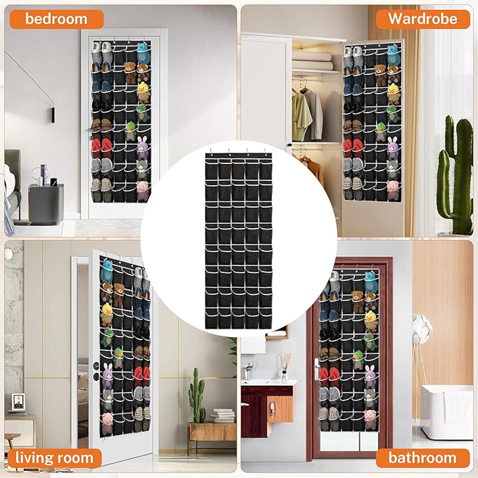 40-Pocket Over the Door Shoe Organizer