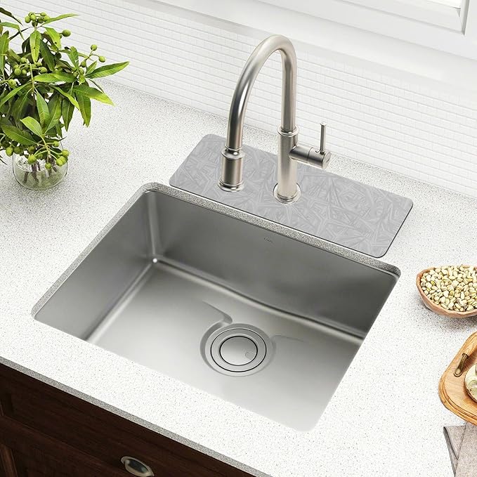 Kitchen Sink Splash Guard 1 PC 14.7 Inch Sink Faucet Mat Splash Guard