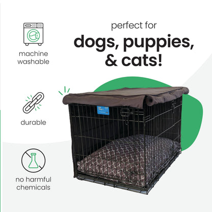 Molly Mutt Dog Crate Cover - Fits 30"x19"x21" Crate - Dog Kennel Cover - Dog Cage Cover - Medium/Large Dog Crate Cover - Puppy Crate Cover - Cover for Dog Crate - Fabric Crate Cover