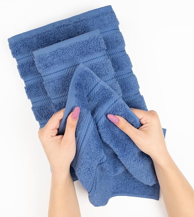 American Soft Linen Premium 3 Piece Towel Set, 1 Bath Towel 1 Hand Towel 1