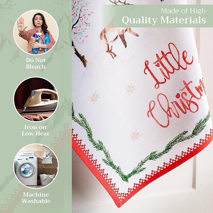 Maison d' Hermine Kitchen Towels Set of 3 100% Cotton 20" x 27.5" Reusable