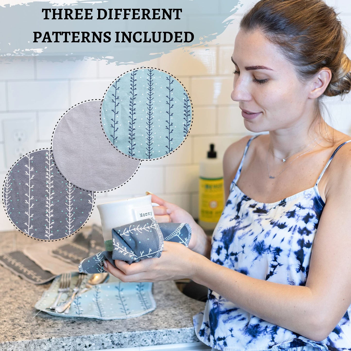 May Bright - Reusable Paper Towels Washable Roll - Cloth Paper Towel Replacement - Zero Waste - 15pk