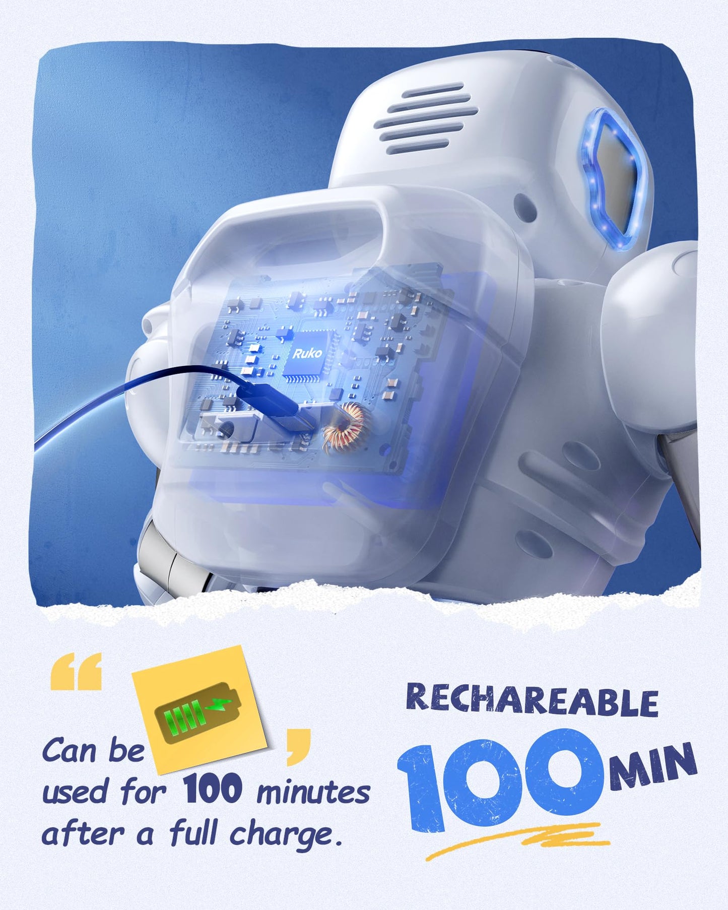 Ruko 1088 Smart Robots for Kids, Large Programmable Interactive RC Robot with Voice Control, APP Control, Present for 4 5 6 7 8 9 Years Old Kids Boys and Girls