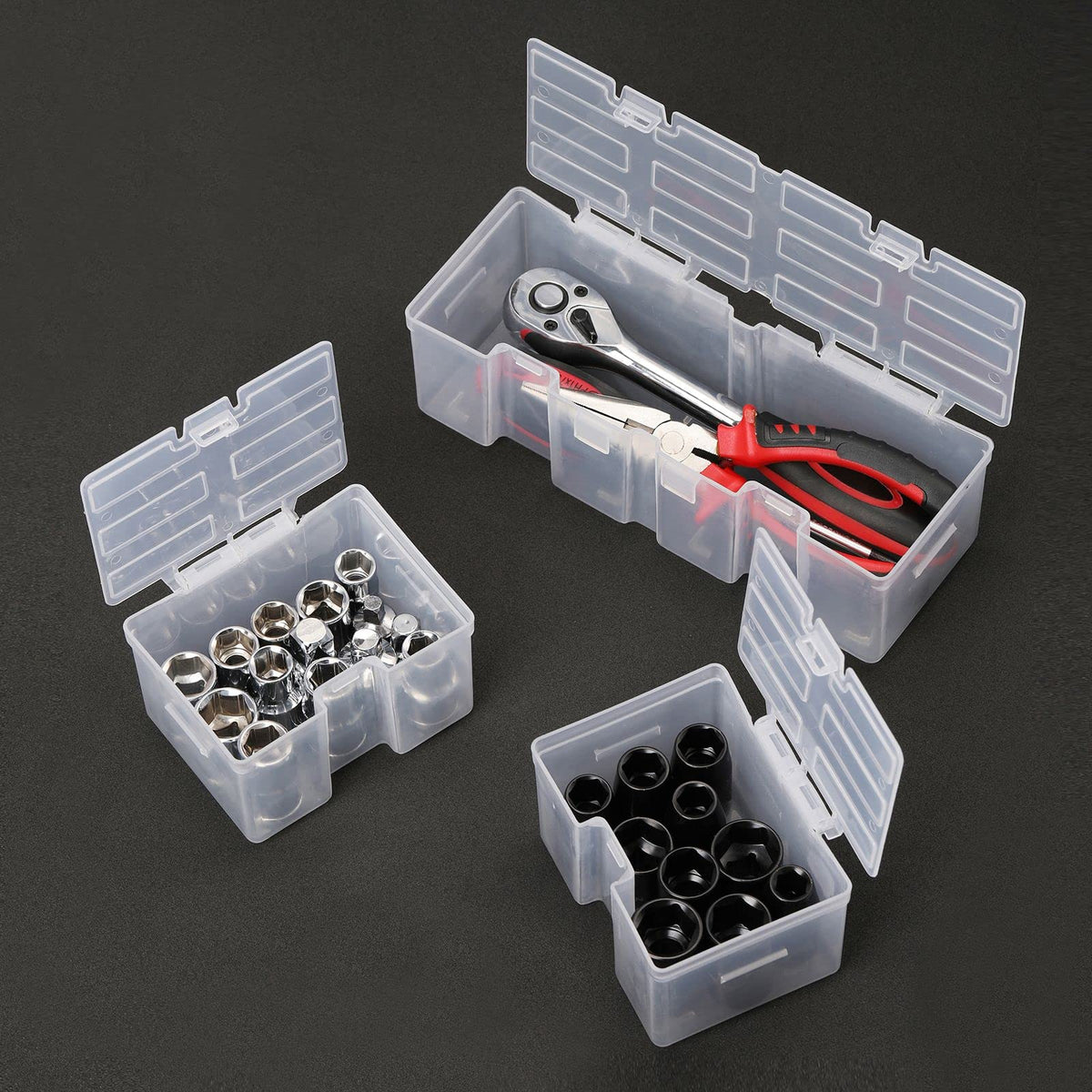 Mayouko 16 Compartments Detachable Toolbox Organizer,Hardware Organizer Box with Removable Sections,Carrying Storage Case for Patts,Screws,Bolts,Nuts,Toys