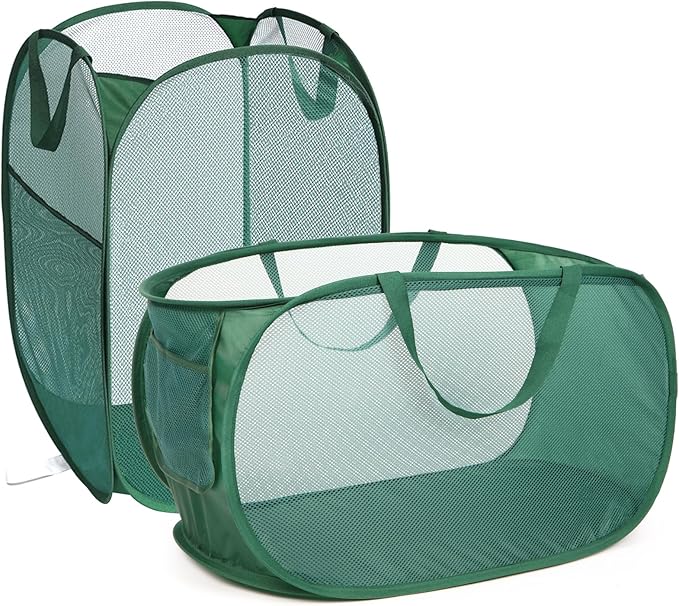2 Pcs Durable Collapsible Laundry Baskets