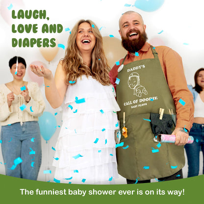 LARGE FUNNY GAG GIFT FOR FUTURE DADS, APRON DADDY TO BE, PERFECT BABY SHOWER GAMES, SURVIVAL KIT DADDY, , GENDER REVEAL, GUARANTEED LAUGHS, SUPERDAD/GABACHA PARA FUTURO PAPA REGALO BABY SHOWER