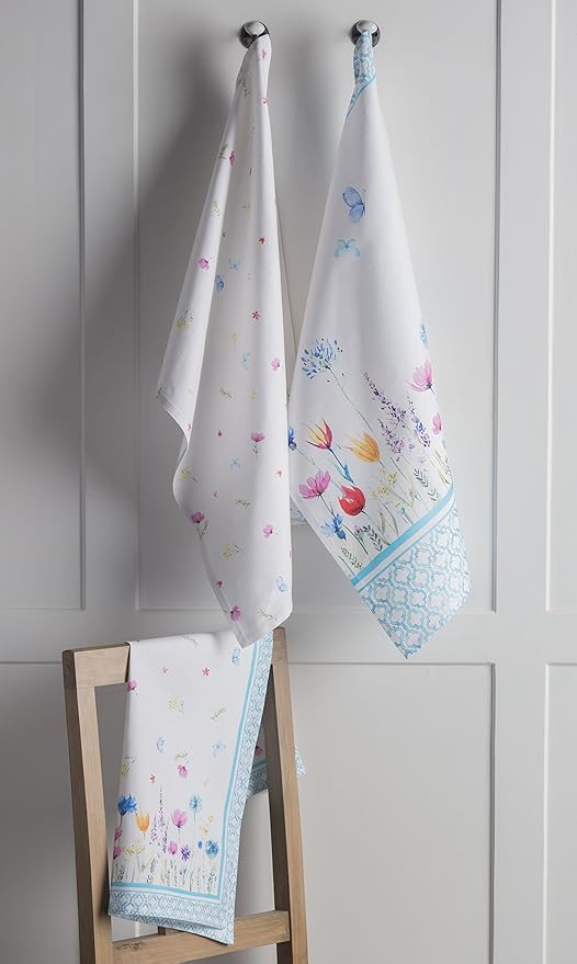 Maison d' Hermine Kitchen Towels Set of 3 100% Cotton 27.50" x 20" Reusable