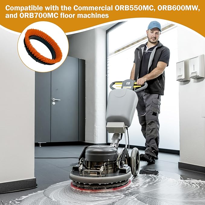 237047 Scrub Orbiter Brush for ORB550MC Orbiter Floor Machine, Heavy-Duty Brush