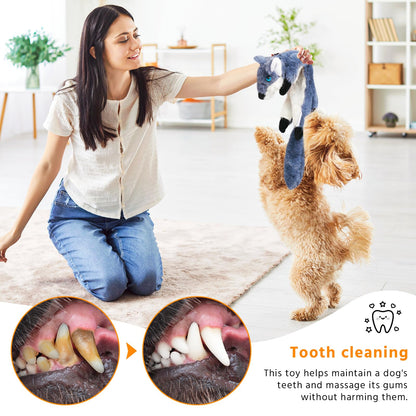 Newthinking No Stuffing Dog Toys, 5 Pack Squeaky Dog Toys Indestructible, Soft Plush Dog Toy for Small Medium Large Dogs