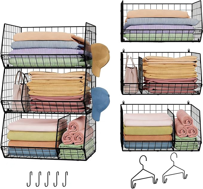 3 Tier Closet Hanging Shelves