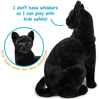 TigerHart Boone The Black Cat - 13 Inch Stuffed Animal Plush