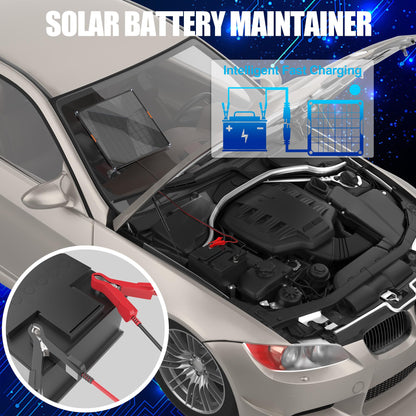 OYMSAE 30 Watt 12 Volt Solar Panel Solar Trickle Charger 30W 12V Portable Solar Battery Charger & maintainer with Cigarette Lighter Plug & Alligator Clip