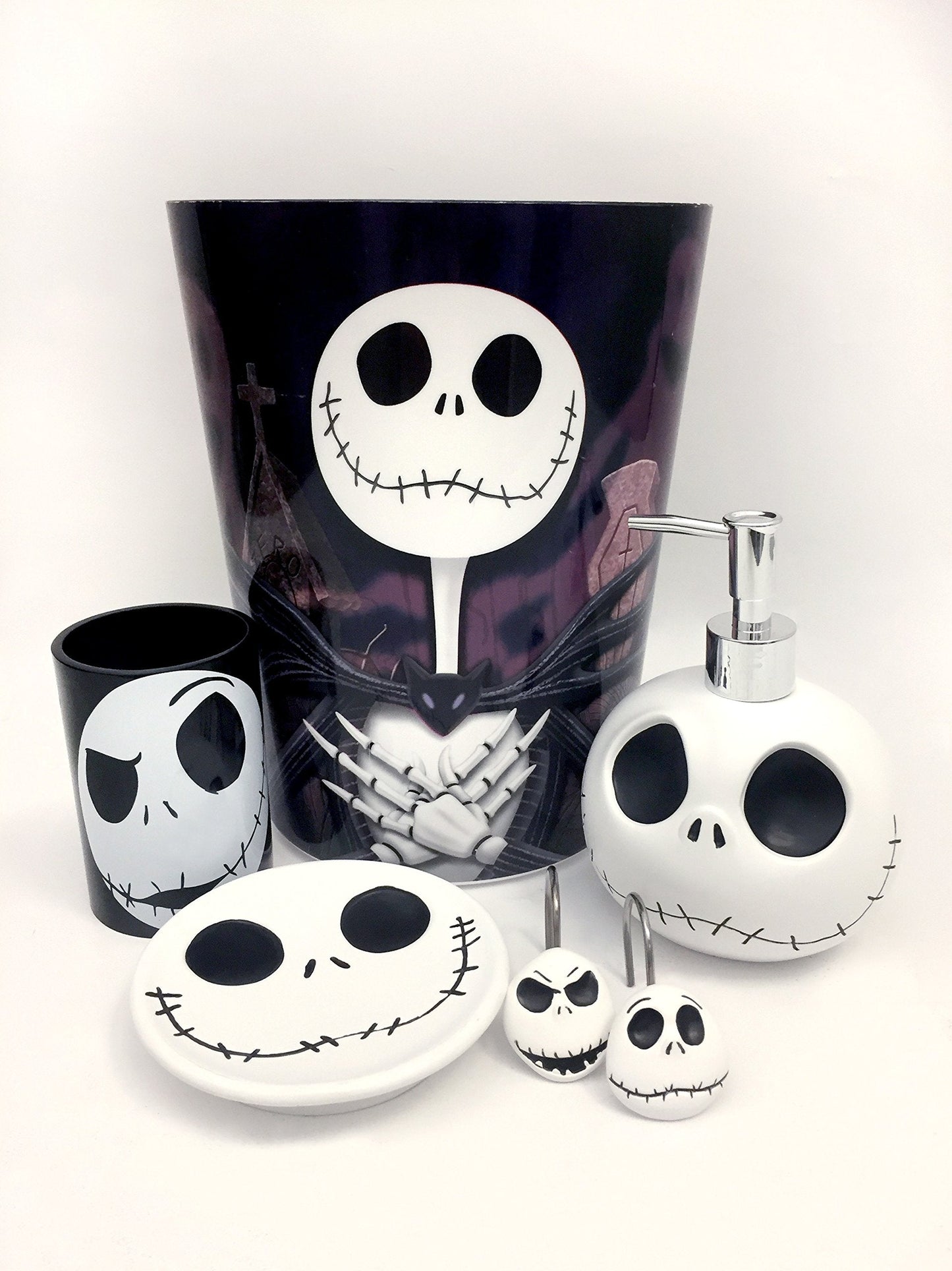 Disney Nightmare Before Christmas Jack Skellington 12-Piece Shower Curtain Hooks