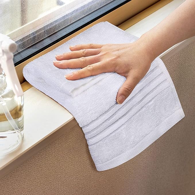 Utopia Towels Wash Cloths Set, 12 by 12 Inches, 100% Cotton Ring Spun, Highly