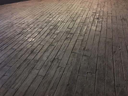 Weatherwood Plank Concrete Stamp Set by Walttools | Realistic Hardwood Slabs, Sturdy Polyurethane Texturing Mats, Decorative Lumber Detail (8 Piece)