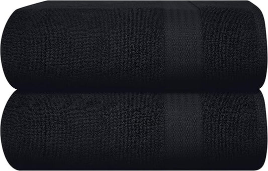 GLAMBURG Premium Cotton Oversized 2 Pack Bath Sheet 35x70-100% Pure Cotton
