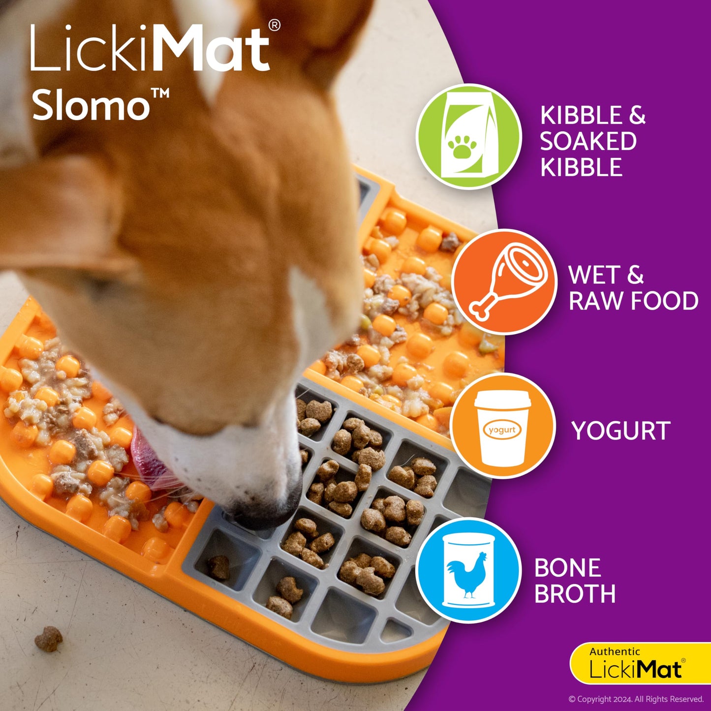 Lickimat Slomo, Dog Slow Feeders Lick Mat, Boredom Anxiety Reducer; Perfect for Food, Treats, Yogurt, or Peanut Butter. Fun Alternative to a Slow Feed Dog Bowl, Turquoise