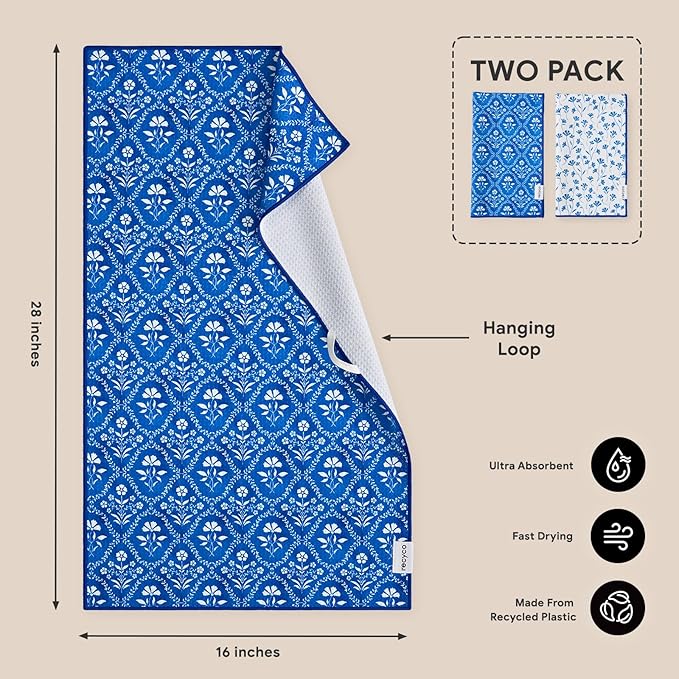 RECYCO Waffle Kitchen Towel Set of 2