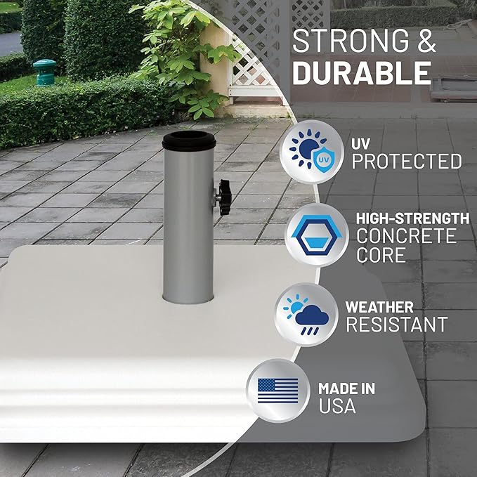 US Weight 40 Pound Umbrella Base - Weighted Umbrella base For Use With Patio Table – Heavy Duty Base- Made in the USA